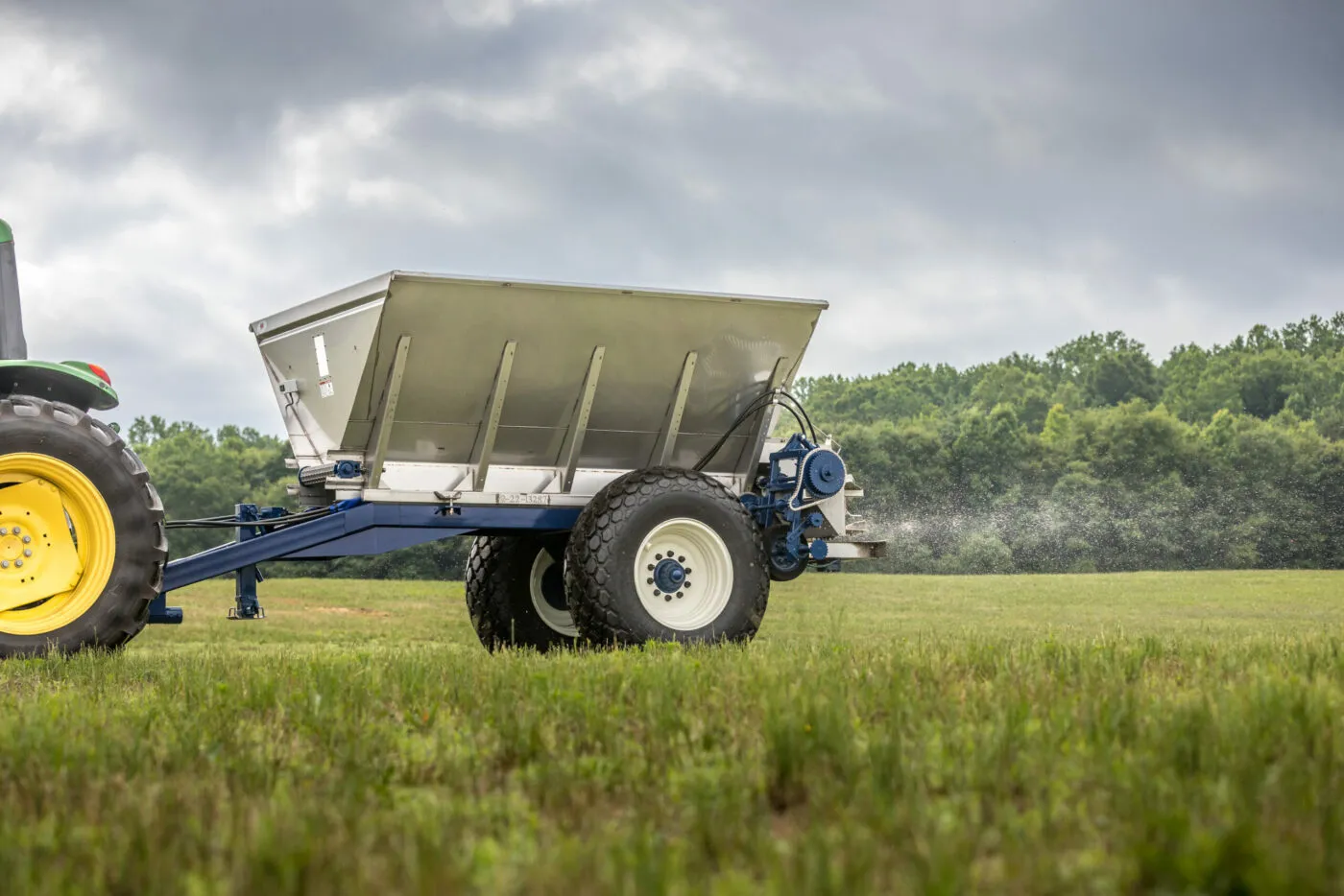 Newton Crouch spreader in a field in Milner, GA